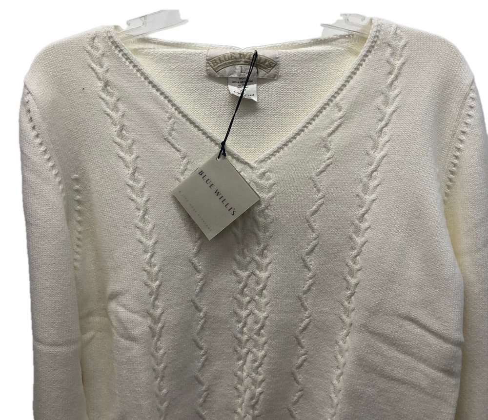 Blue Willi's Cable-Knit Sweater, NWT, Size L